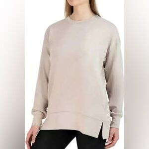 Sage Women's Beige Crew Neck Sweatshirt